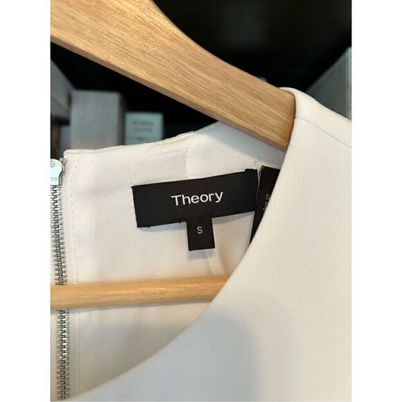 Theory Sleeveless Peplum Top In White Size Small - Picture 3 of 7